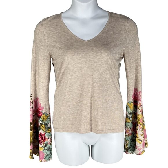Philosophy Republic Clothing Womens M Floral Bell Sleeve Sweater Top Fairycore - Picture 6 of 15